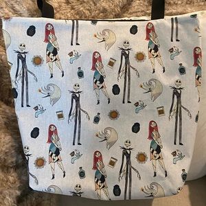 New Disney Nightmare Before Christmas Jack Sally Tote Bag 16”x 16”